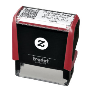 Briefmarke personalisierter QR-Code für Unternehme Permastempel