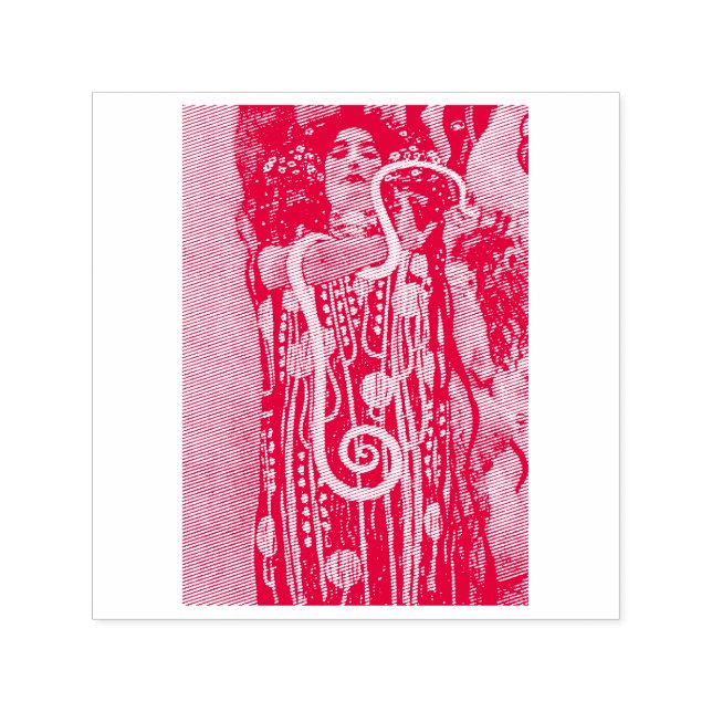 BRIEFMARKE RUBBER: GUSTAV KLIMT: HYGIEIA PERMASTEMPEL (Design)