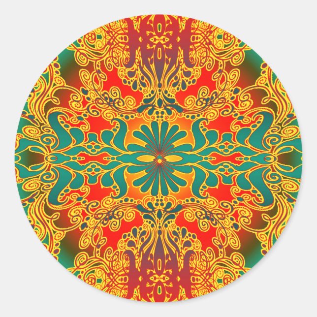 Briefmarke Runder Aufkleber (Vorderseite)