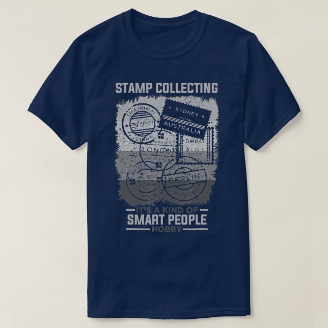 Briefmarke sammeln Hobby Smart People Funny Briefm T-Shirt (Design vorne)