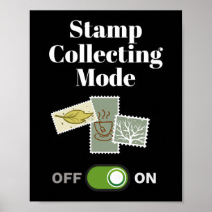 Briefmarke Sammler Gift Briefmarke sammeln Modus o Poster