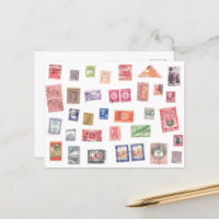 Briefmarke-Sammlung Postkarte