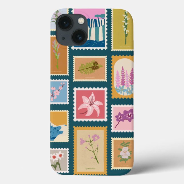 Briefmarke-Telefon-Fall Case-Mate iPhone Hülle (Rückseite)