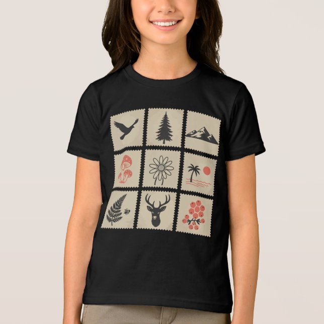 Briefmarke Tri-Blend Shirt (Vorderseite)