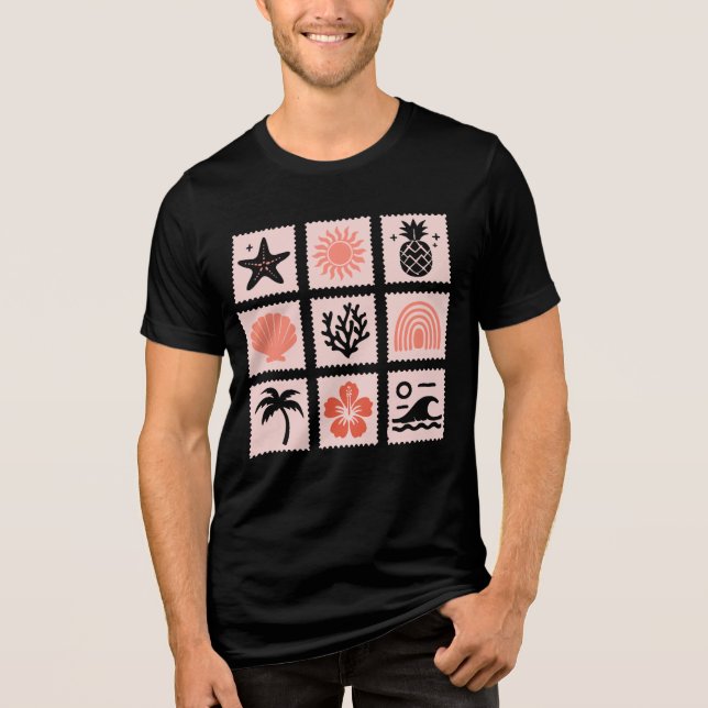Briefmarke Tri-Blend Shirt (Vorderseite)