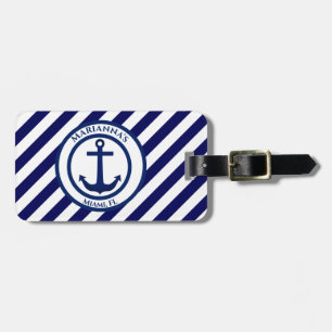 Briefmarke und Diagonale Streifen Gepäckanhänger