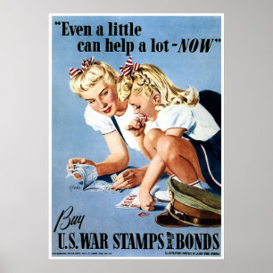BRIEFMARKE und Kriegsanleihen des Zweiten Weltkrie Poster