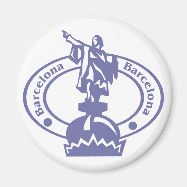 Briefmarke von Barcelona Magnet (Vorne)