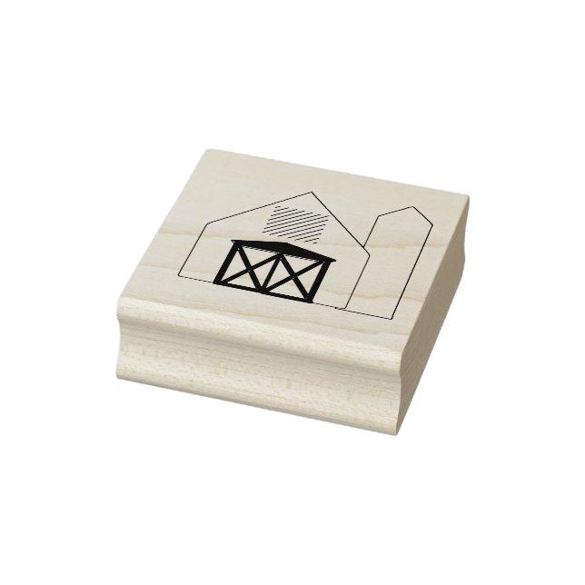 Briefmarke von Barn und Silo Art Gummistempel (Stempel)