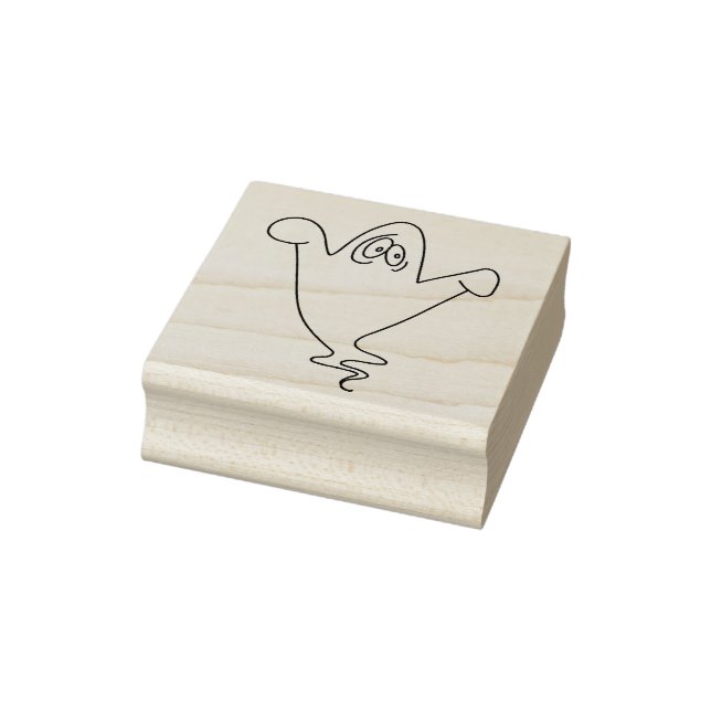 Briefmarke von besorgter Geisterdarstellung Gummistempel (Stempel)
