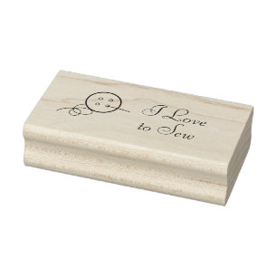 Briefmarke von Button- und Thread-Art Gummistempel