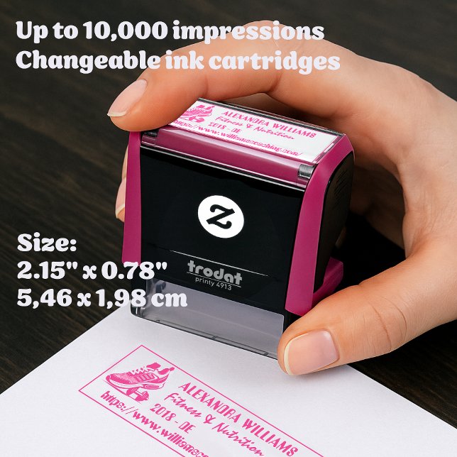 Briefmarke von Fitness- und Ernährungsunternehmen Permastempel (Von Creator hochgeladen)