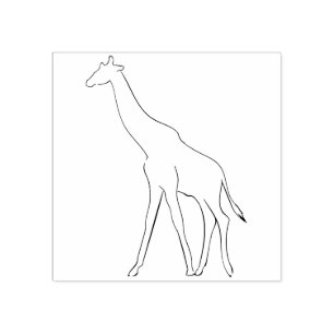 Briefmarke von Giraffen zur Illustration Gummistempel