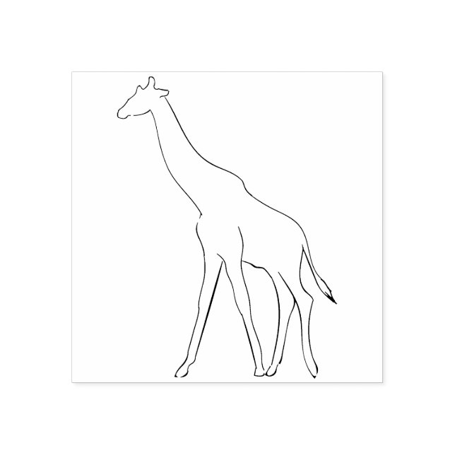 Briefmarke von Giraffen zur Illustration Gummistempel (Prägung)