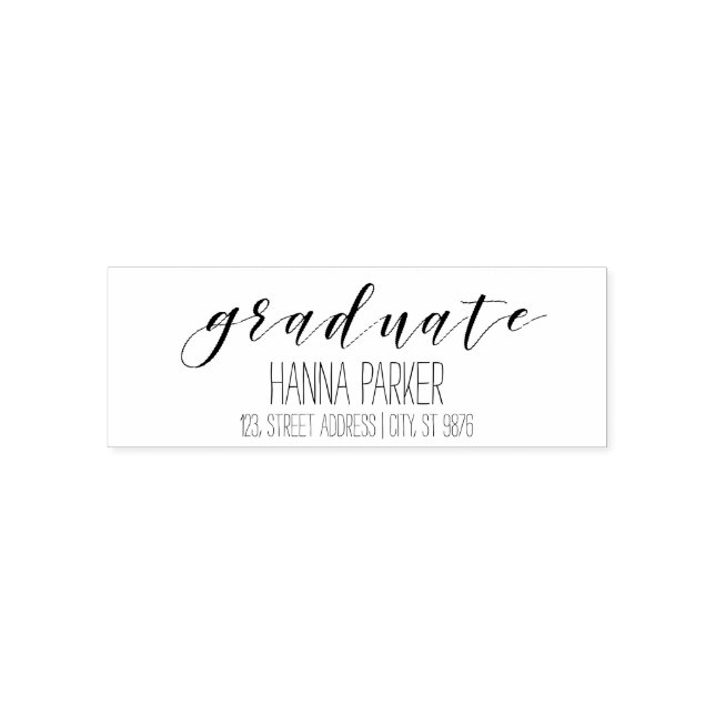 Briefmarke von Graduierkautschuk | RÜCKSENDEADRESS Permastempel (Design)