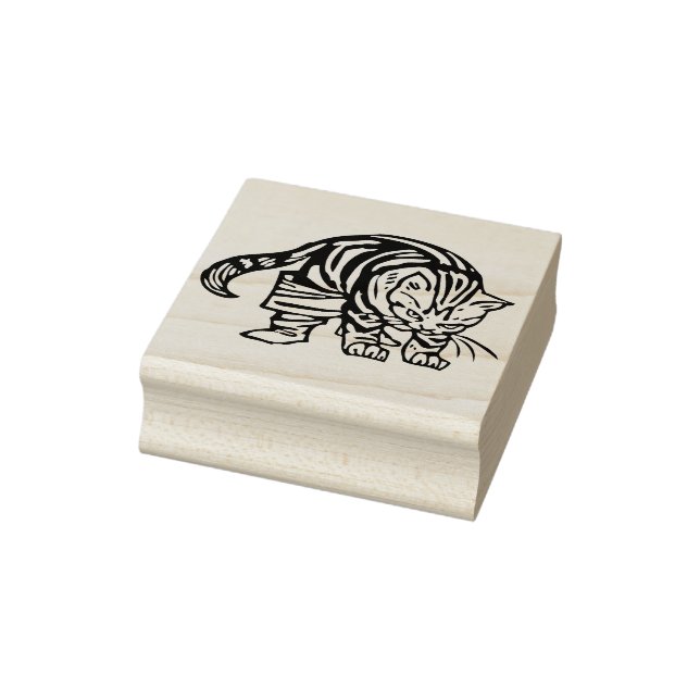 Briefmarke von Katze-n-Stiefeln Gummistempel (Stempel)