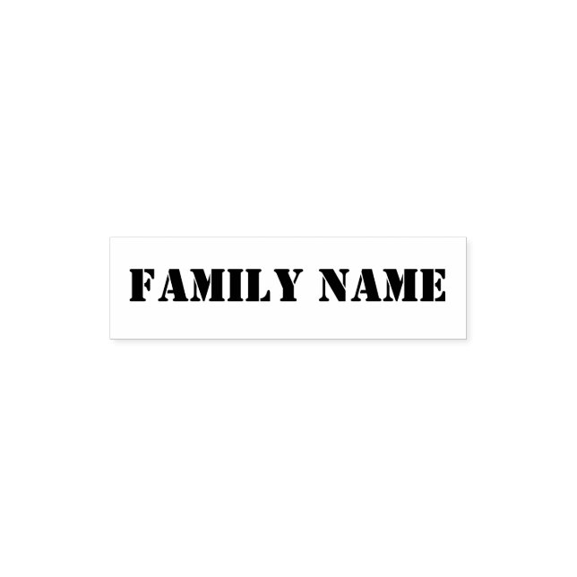 Briefmarke von Kautschuk mit eigenem Familiennamen Permastempel (Design)