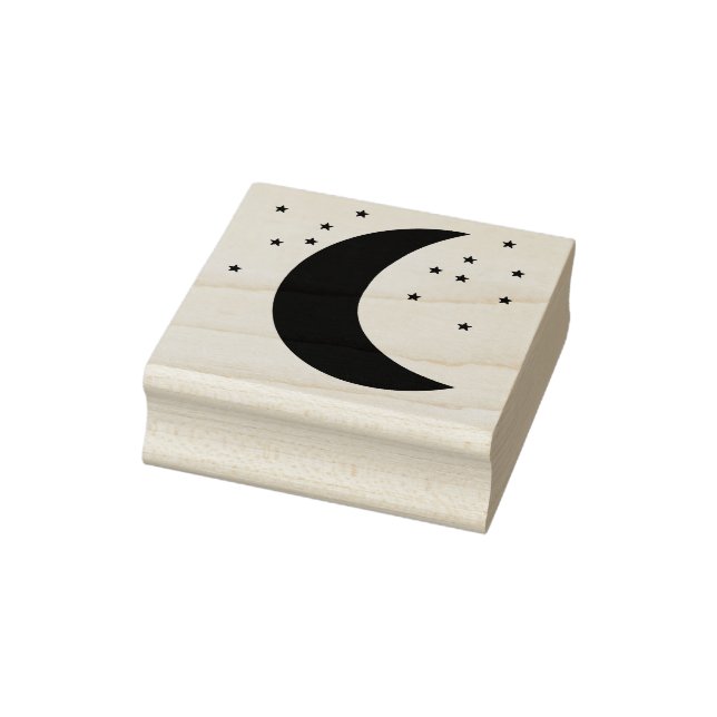 Briefmarke von Mond und Stars Gummistempel (Stempel)