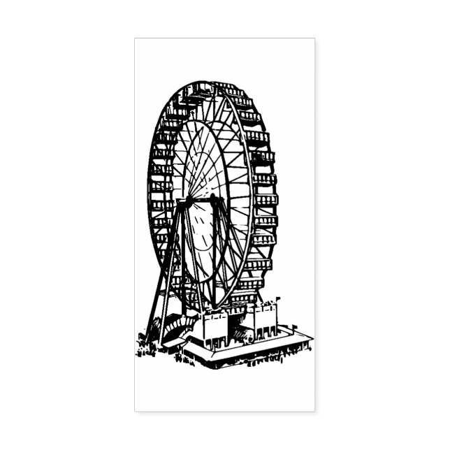 Briefmarke von Riesenrad Gummistempel (Prägung)