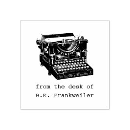 Briefmarke von Schreibmaschine, aus dem Schreibtis Gummistempel