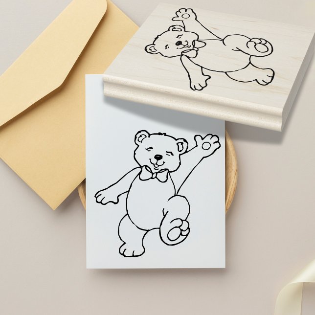 Briefmarke von Teddy Bear Gummistempel (Stamp a smile. Spread the happy.  - Whimsical Fun for All Your Creations)