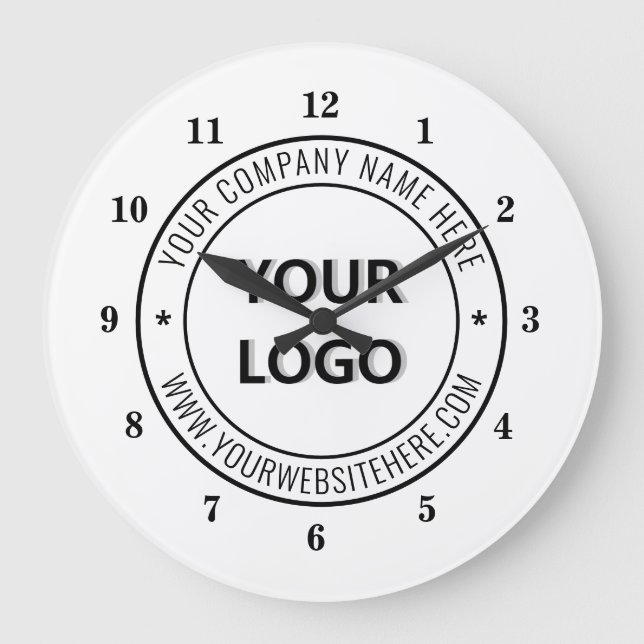 Briefmarke von Unternehmen für Firmenlogo - Person Große Wanduhr (Vorderseite)