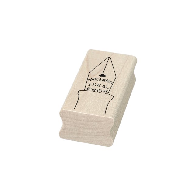 Briefmarke Waterman's Ideal Fountain Pen Holzkunst Gummistempel (Stempel)