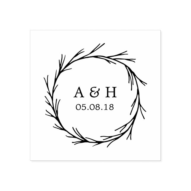 Briefmarke zum Hochzeitkraut Gummistempel (Prägung)