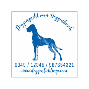 Briefmarke zum künstlerischen Great Dane Kennel Permastempel