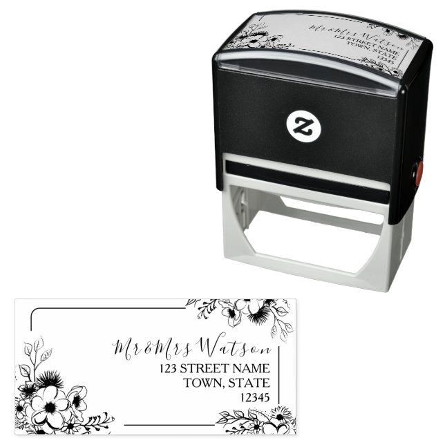Briefmarke zur Blumenhochzeit Permastempel (Beispiel)