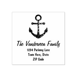 Briefmarke zur Rücksendeadresse von Nautic Family Gummistempel