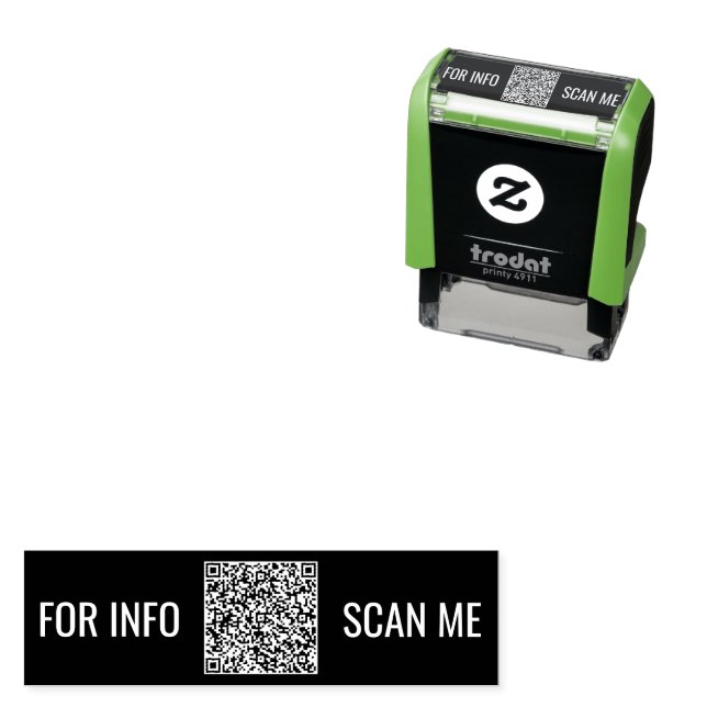Briefmarke zur Selbstfärbung des QR-Codes scannen Permastempel (Beispiel)