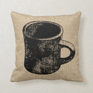 Briefmarken-Blick-Kaffee-Tasse Kissen