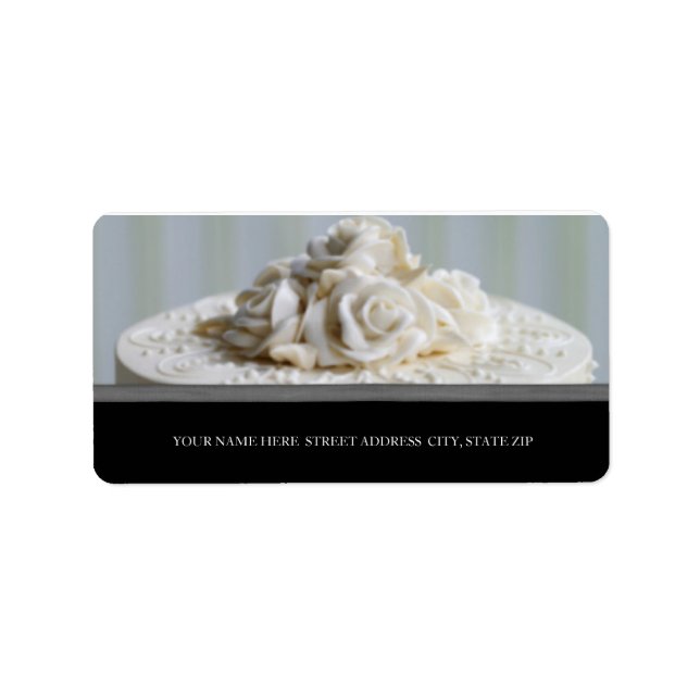 Briefmarken für Hochzeitstorte Adressaufkleber (Vorne)