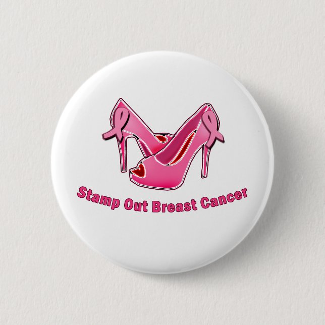 Briefmarken-heraus Brustkrebs-Stiletts Button (Vorderseite)
