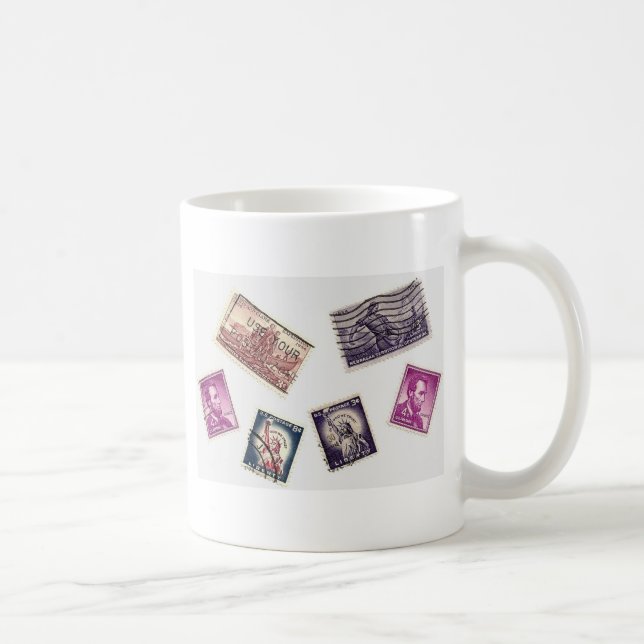 Briefmarken Kaffeetasse (Rechts)