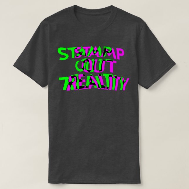 Briefmarken Out Reality 60er Protest Hippie Counte T-Shirt (Design vorne)