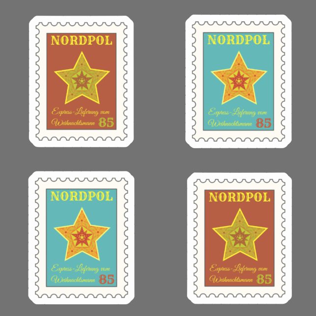 Briefmarken vom Weihnachtsmann Sticker (Von Creator hochgeladen)