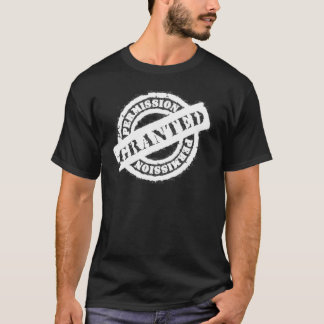 Briefmarkenerlaubnis bewilligte Weiß T-Shirt