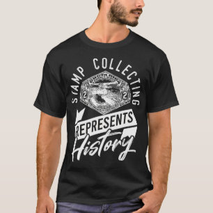 Briefmarkensammeln Geschichte Design T-Shirt