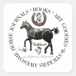 Briefmarkenumschlag Quadratischer Aufkleber