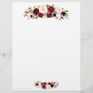 Briefpapier - Blumenmuster