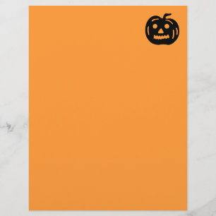 Briefpapier Halloween   Kürbisgesicht