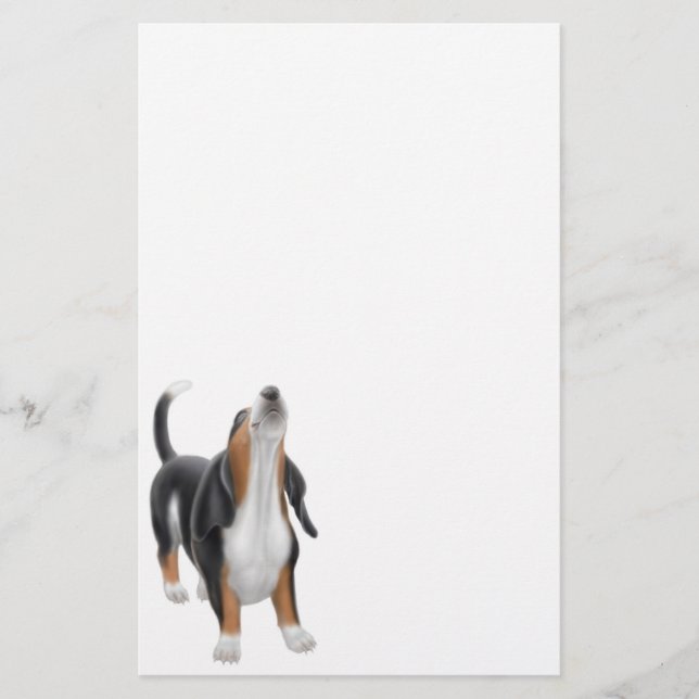 Briefpapier HeulensBasset Hound (Vorderseite)