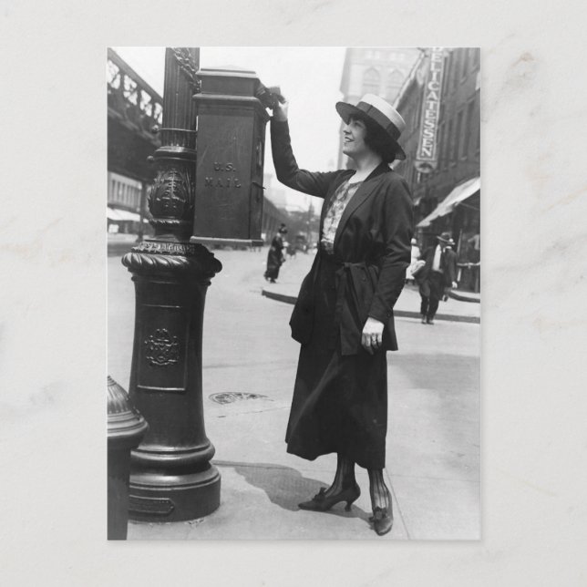 Briefsendung in New York City Postkarte (Vorderseite)