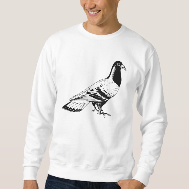 Brieftaube-Illustration Sweatshirt (Vorderseite)
