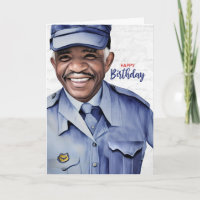Briefträger Afroamerikanischer Mann Geburtstag