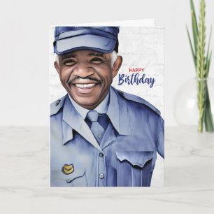 Briefträger Afroamerikanischer Mann Geburtstag Karte