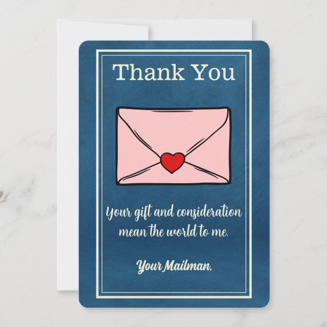 Briefträger Postal Mail Carrier senden Dankeskarte (Vorderseite)