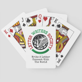 Brieftschriftenvereinigung, die Karten spielt Spielkarten